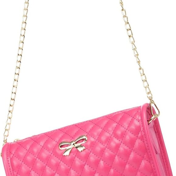 Hanbella Crossbody Purse for Women - Cute Quilted Leather Shoulder Bag with Gold - Picture 4 of 7
